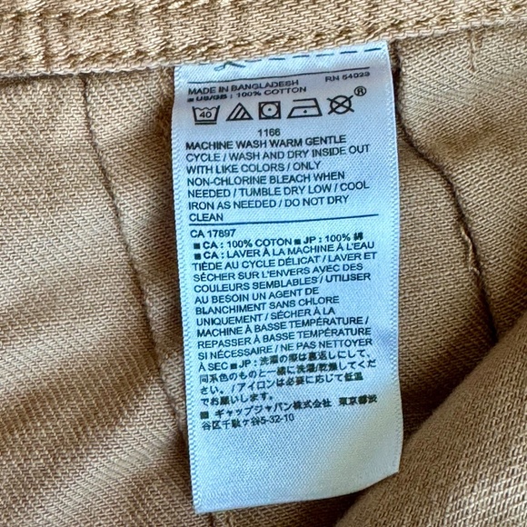 Banana Republic High Rise Tapered Utility Cargo Pants Iced Latte Brown Size 6 - Picture 6 of 14